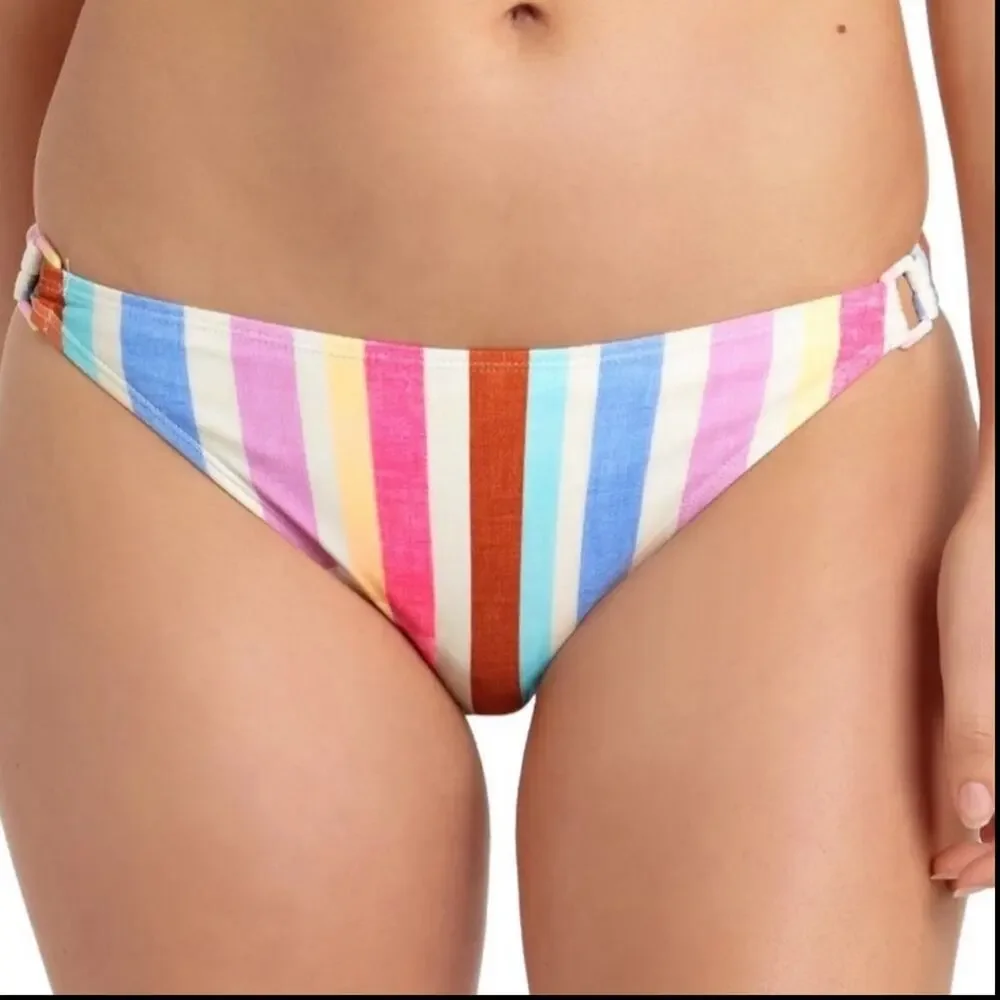 California Waves Stripe hipster bikini swim bottom